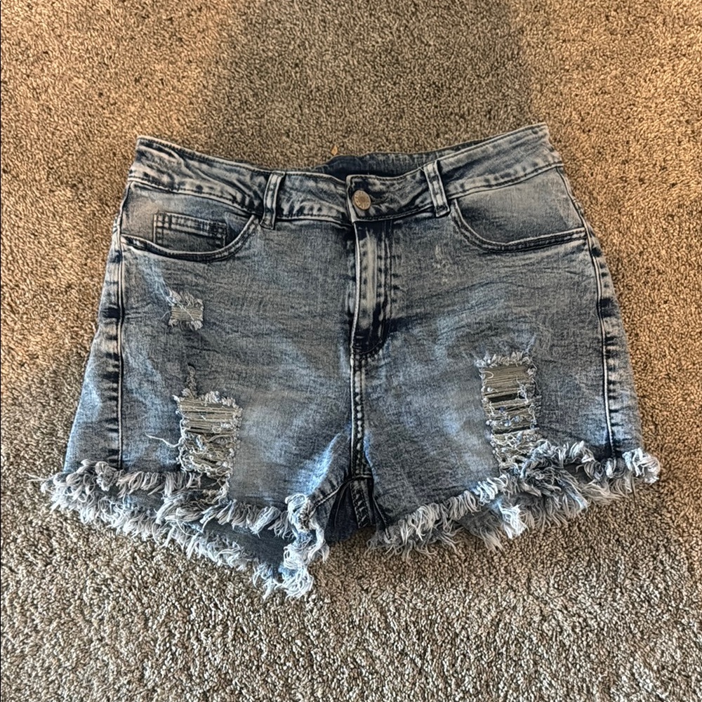 Distressed Denim Women Shorts